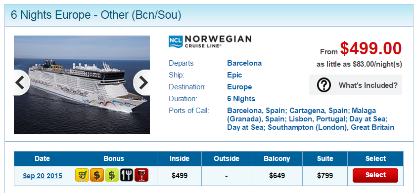 9月份 Norwegian Epic 的6天地中海到北海行程