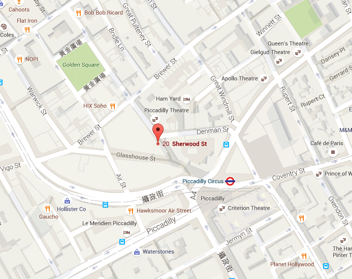 Zedel 餐廳就在 Piccadilly circus 地鐵站旁走路一分鐘的地方